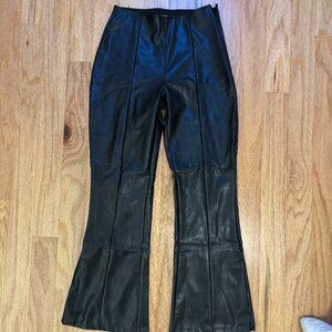 Abercrombie Curve Love Vegan Leather Flare Pants (short)